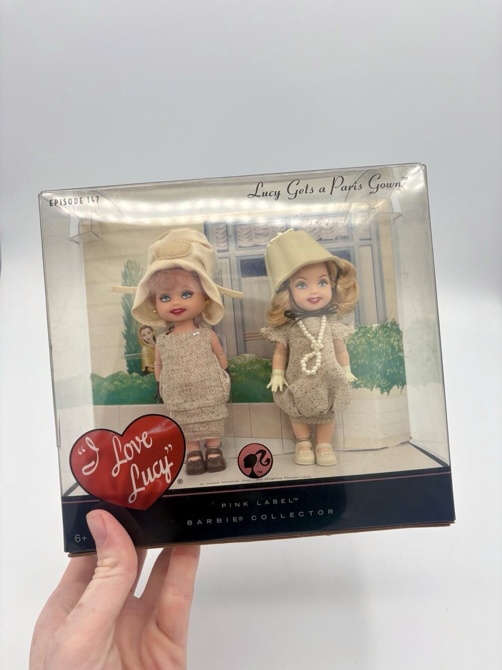 NEW Barbie Pink Label I Love Lucy Dolls “Lucy Gets A Paris Gown” Kelly Mini